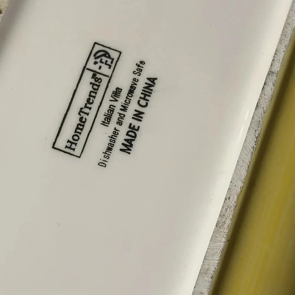 2 Italian Villa Pattern Rectangle Serving Dishes HomeTrends Yellow (2 matching) - Picture 16 of 16